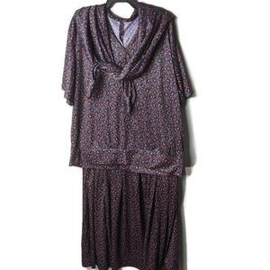 Vintage Handmade Skirt and Blouse Set